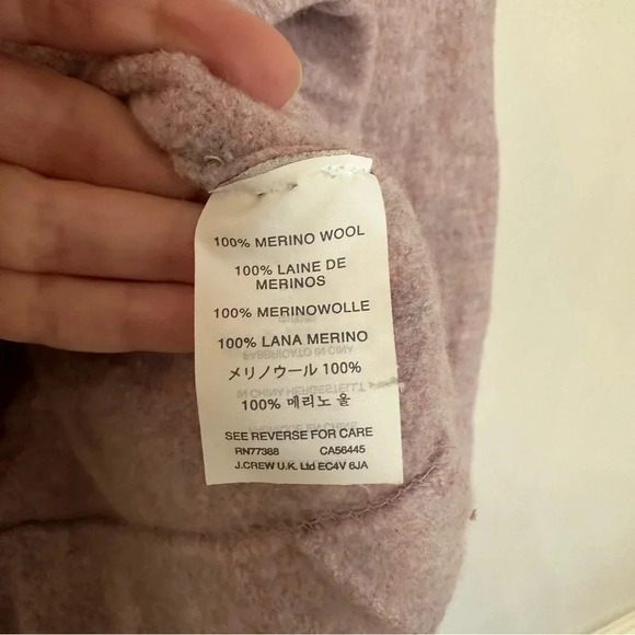 J Crew Women's Long Sleeve Pink/Purple Merino Wool Sweater Size M GUC - Picture 8 of 10